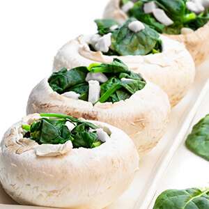 Gefüllte Champignons