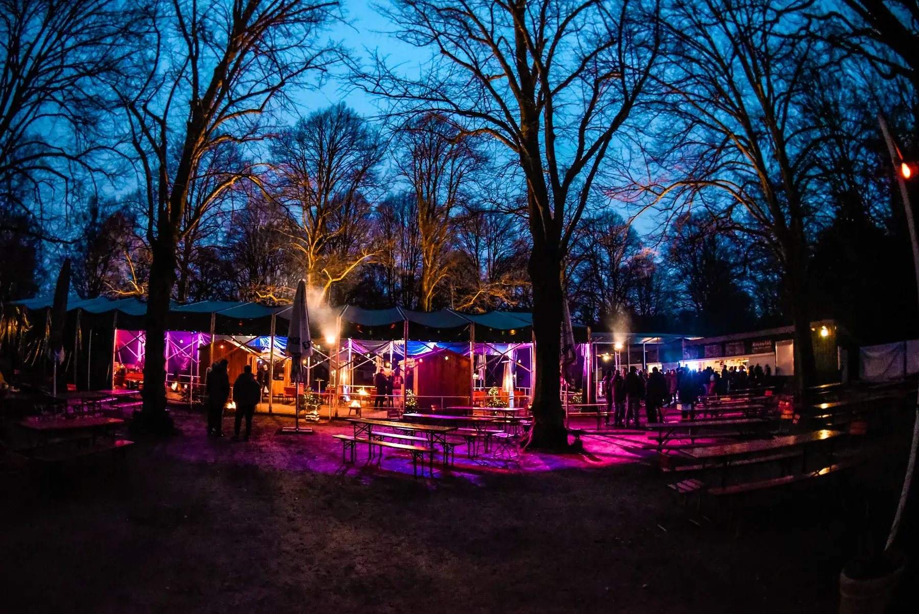 Stadtpark-Location für einen Firmenweihnachtsmarkt