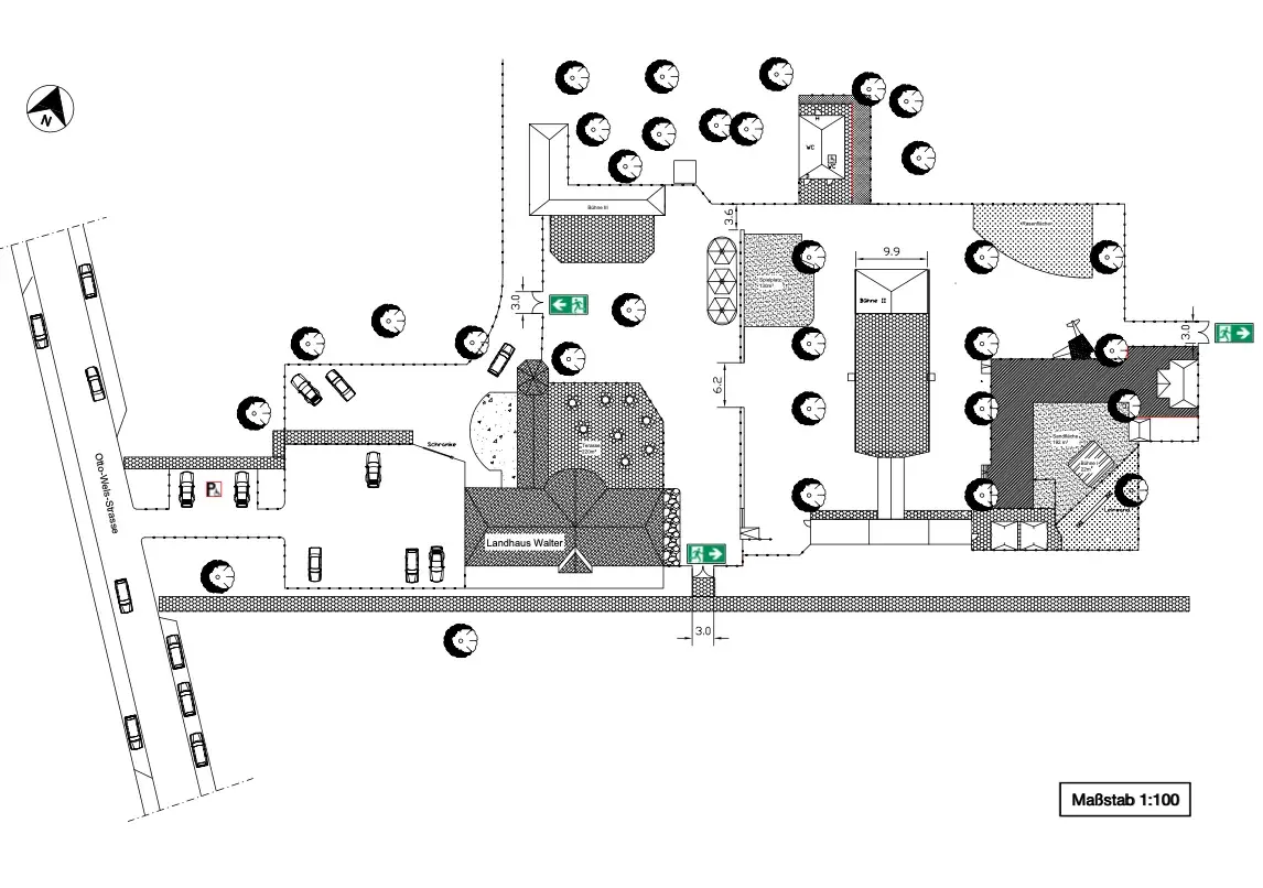 Flächenplan für die Stadtpark-Location